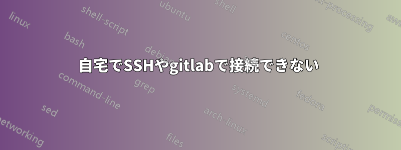 自宅でSSHやgitlabで接続できない