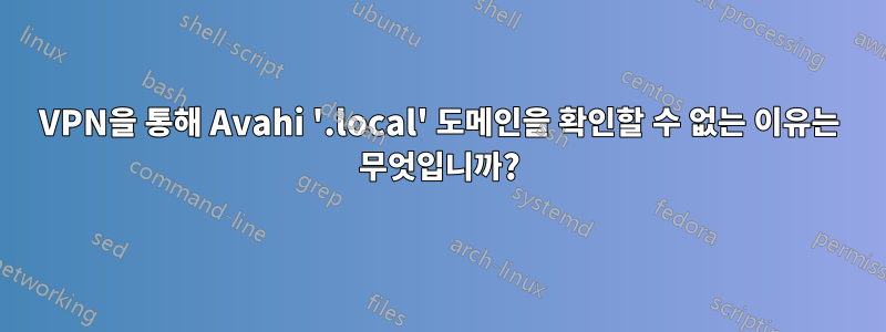 VPN을 통해 Avahi '.local' 도메인을 확인할 수 없는 이유는 무엇입니까?