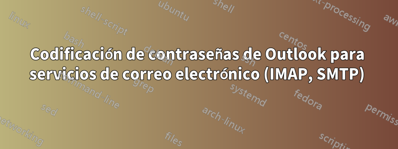 Codificación de contraseñas de Outlook para servicios de correo electrónico (IMAP, SMTP)