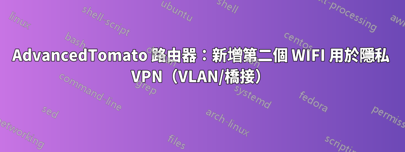 AdvancedTomato 路由器：新增第二個 WIFI 用於隱私 VPN（VLAN/橋接）