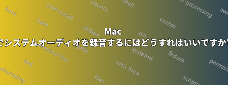 Mac でシステムオーディオを録音するにはどうすればいいですか?