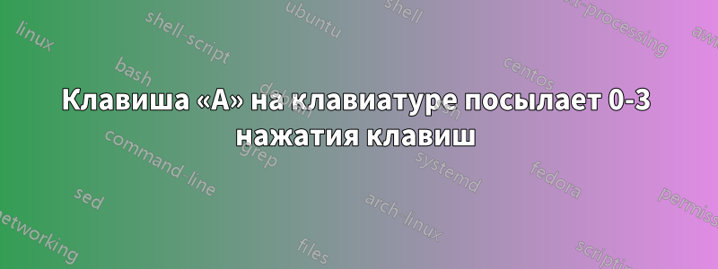 Клавиша «A» на клавиатуре посылает 0-3 нажатия клавиш