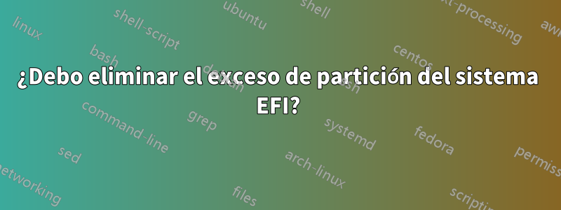 ¿Debo eliminar el exceso de partición del sistema EFI?