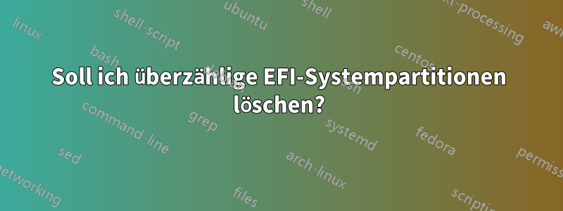 Soll ich überzählige EFI-Systempartitionen löschen?