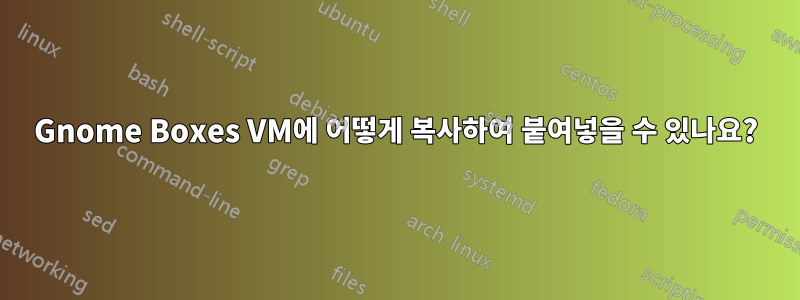 Gnome Boxes VM에 어떻게 복사하여 붙여넣을 수 있나요?