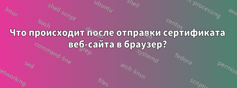 Что происходит после отправки сертификата веб-сайта в браузер?