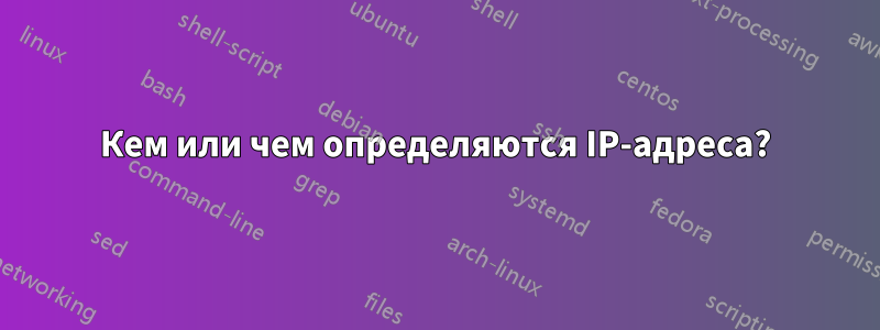 Кем или чем определяются IP-адреса?