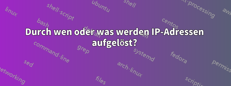 Durch wen oder was werden IP-Adressen aufgelöst?