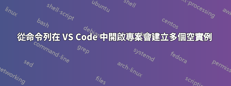 從命令列在 VS Code 中開啟專案會建立多個空實例