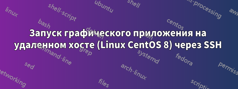 Запуск графического приложения на удаленном хосте (Linux CentOS 8) через SSH