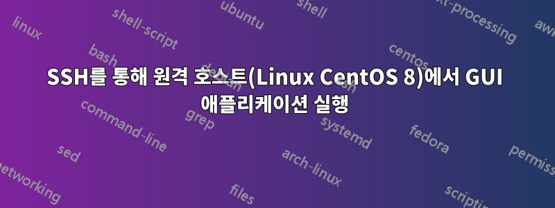 SSH를 통해 원격 호스트(Linux CentOS 8)에서 GUI 애플리케이션 실행