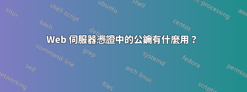 Web 伺服器憑證中的公鑰有什麼用？