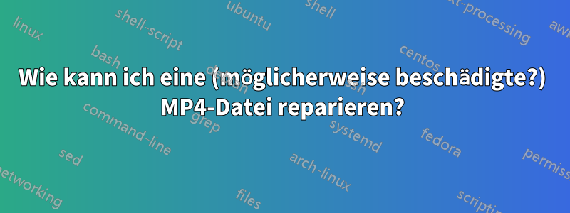 Wie kann ich eine (möglicherweise beschädigte?) MP4-Datei reparieren?