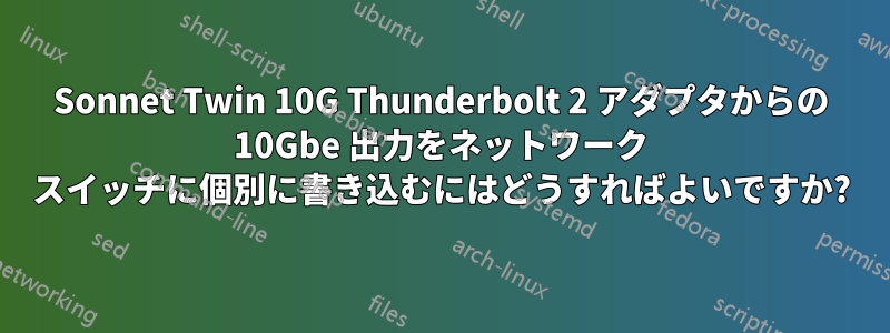 Sonnet Twin 10G Thunderbolt 2 アダプタからの 10Gbe 出力をネットワーク スイッチに個別に書き込むにはどうすればよいですか?