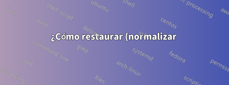 ¿Cómo restaurar (normalizar) el tiempo de espera de spin-off del disco duro en LXLE?