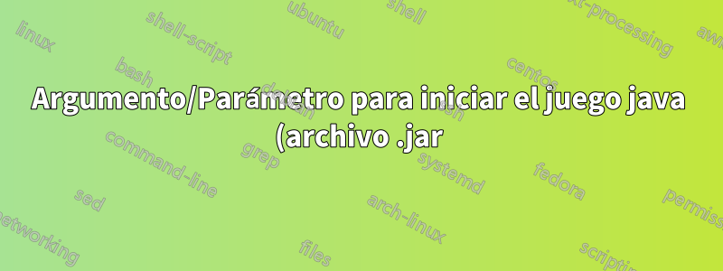 Argumento/Parámetro para iniciar el juego java (archivo .jar) como ventana maximizada