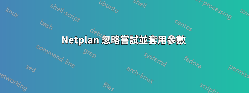 Netplan 忽略嘗試並套用參數