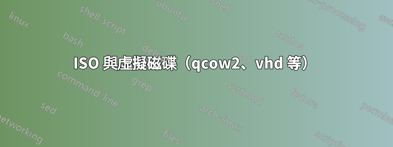 ISO 與虛擬磁碟（qcow2、vhd 等）