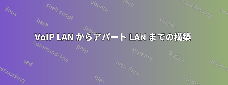 VoIP LAN からアパート LAN までの構築