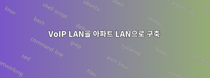 VoIP LAN을 아파트 LAN으로 구축