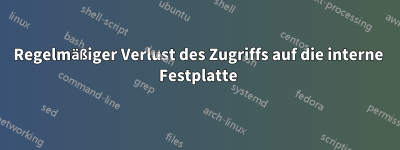 Regelmäßiger Verlust des Zugriffs auf die interne Festplatte