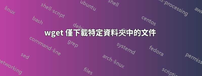 wget 僅下載特定資料夾中的文件