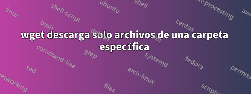 wget descarga solo archivos de una carpeta específica