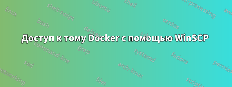 Доступ к тому Docker с помощью WinSCP