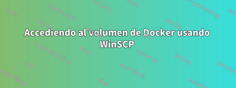 Accediendo al volumen de Docker usando WinSCP