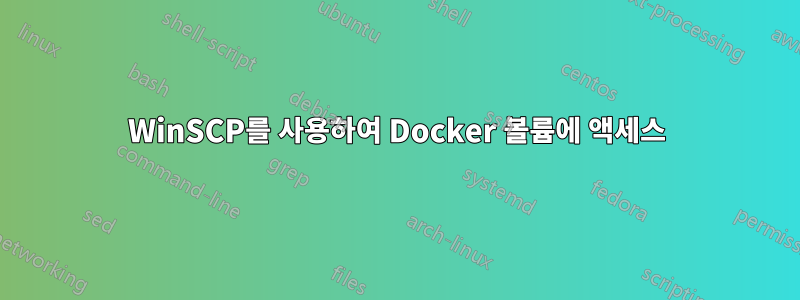 WinSCP를 사용하여 Docker 볼륨에 액세스