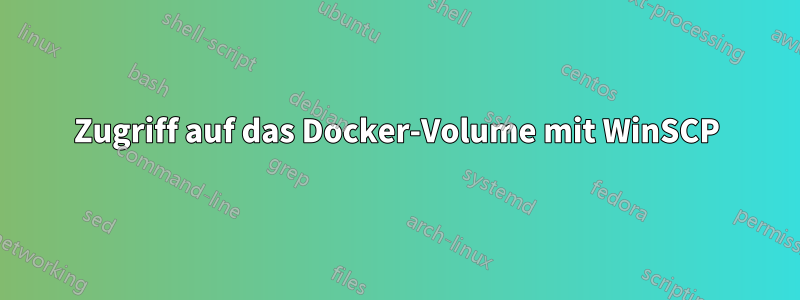 Zugriff auf das Docker-Volume mit WinSCP