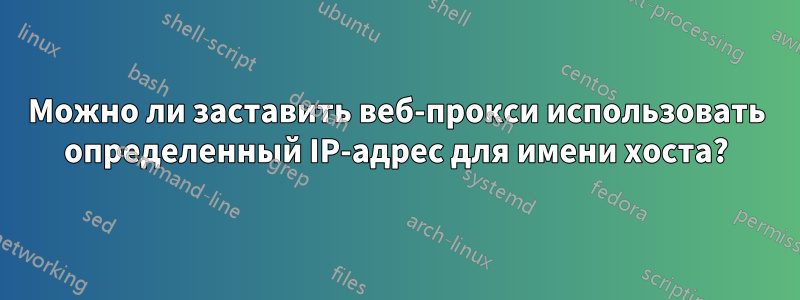 Можно ли заставить веб-прокси использовать определенный IP-адрес для имени хоста?