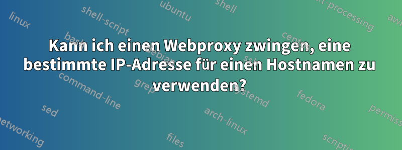 Kann ich einen Webproxy zwingen, eine bestimmte IP-Adresse für einen Hostnamen zu verwenden?