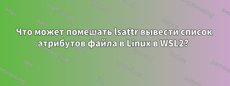 Что может помешать lsattr вывести список атрибутов файла в Linux в WSL2? 