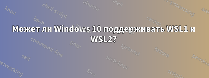 Может ли Windows 10 поддерживать WSL1 и WSL2?