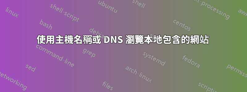 使用主機名稱或 DNS 瀏覽本地包含的網站