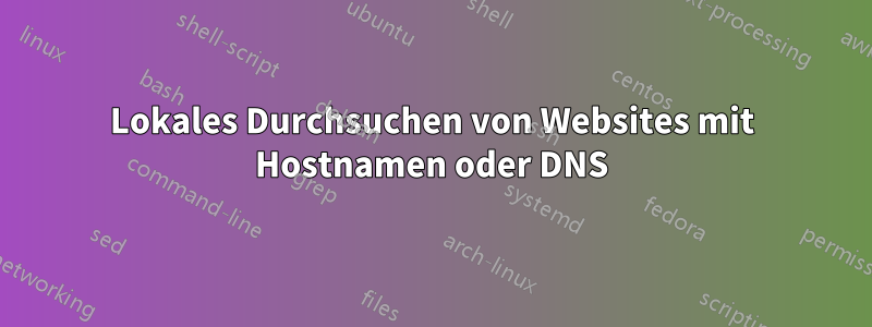 Lokales Durchsuchen von Websites mit Hostnamen oder DNS