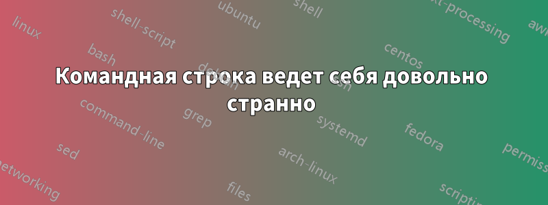 Командная строка ведет себя довольно странно