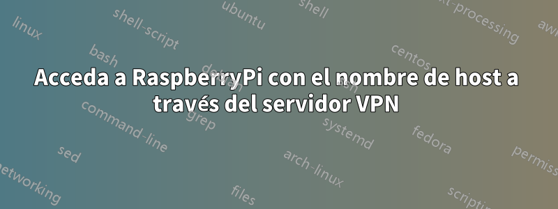 Acceda a RaspberryPi con el nombre de host a través del servidor VPN