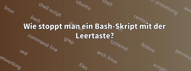 Wie stoppt man ein Bash-Skript mit der Leertaste?