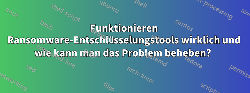 Funktionieren Ransomware-Entschlüsselungstools wirklich und wie kann man das Problem beheben? 