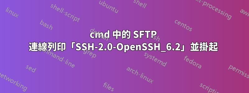 cmd 中的 SFTP 連線列印「SSH-2.0-OpenSSH_6.2」並掛起