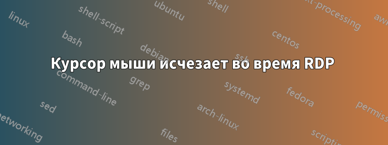 Курсор мыши исчезает во время RDP