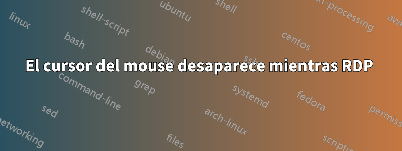 El cursor del mouse desaparece mientras RDP