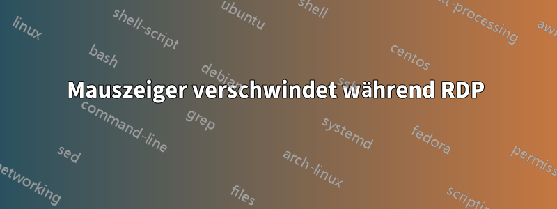 Mauszeiger verschwindet während RDP