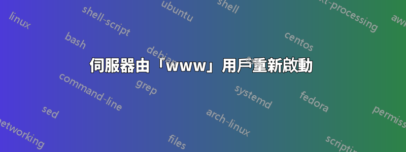 伺服器由「www」用戶重新啟動