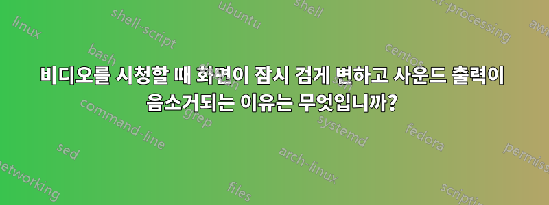 비디오를 시청할 때 화면이 잠시 검게 변하고 사운드 출력이 음소거되는 이유는 무엇입니까?
