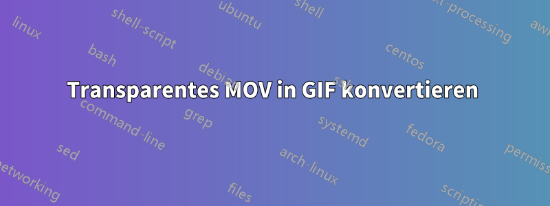 Transparentes MOV in GIF konvertieren