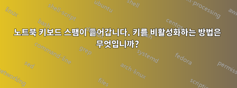 노트북 키보드 스팸이 들어갑니다. 키를 비활성화하는 방법은 무엇입니까?