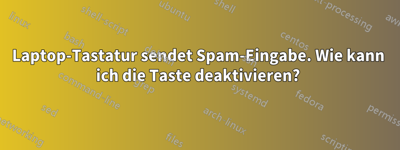 Laptop-Tastatur sendet Spam-Eingabe. Wie kann ich die Taste deaktivieren?